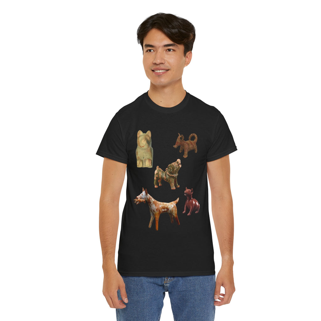 "Dog Statue Party" Unisex Heavy Cotton Tee