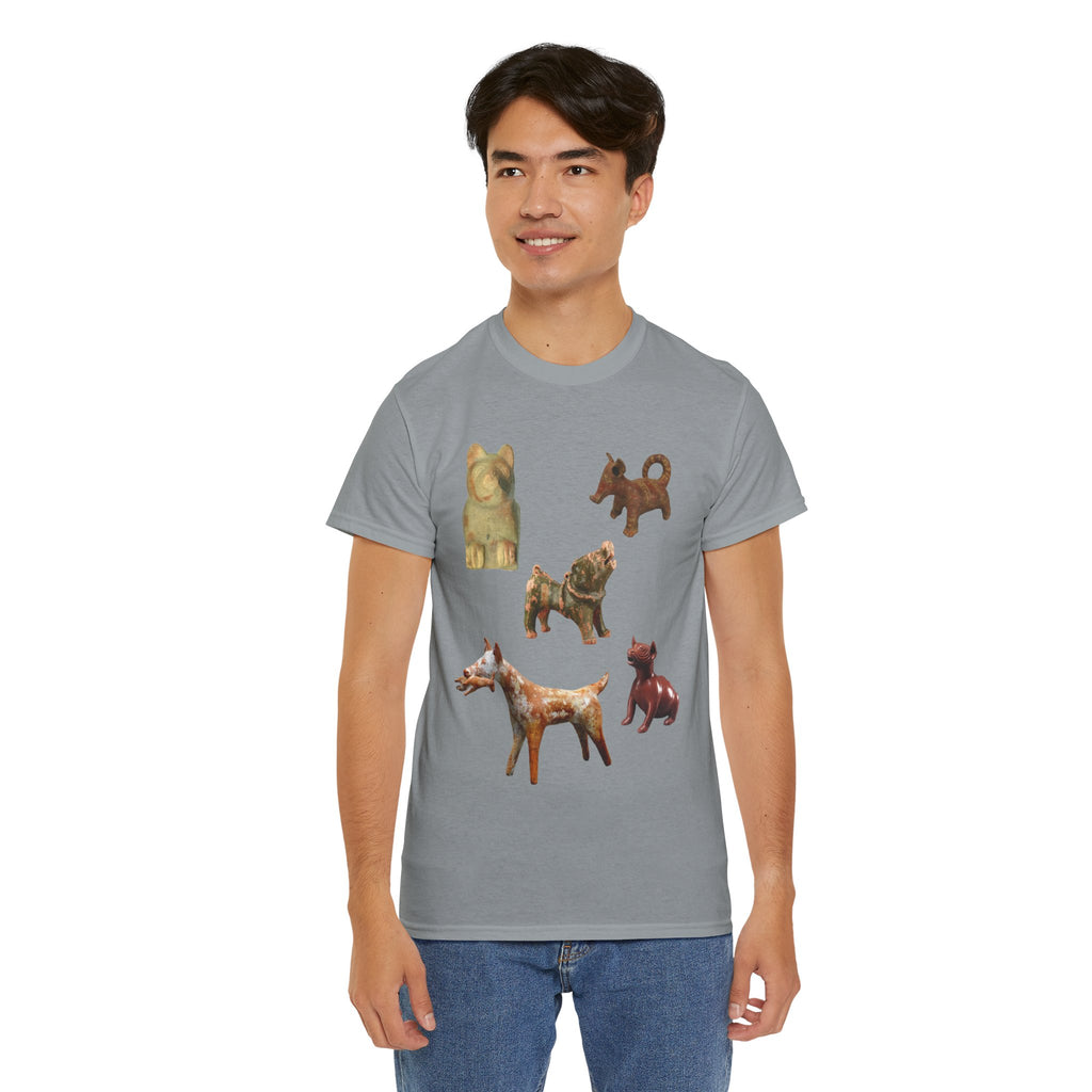 "Dog Statue Party" Unisex Heavy Cotton Tee