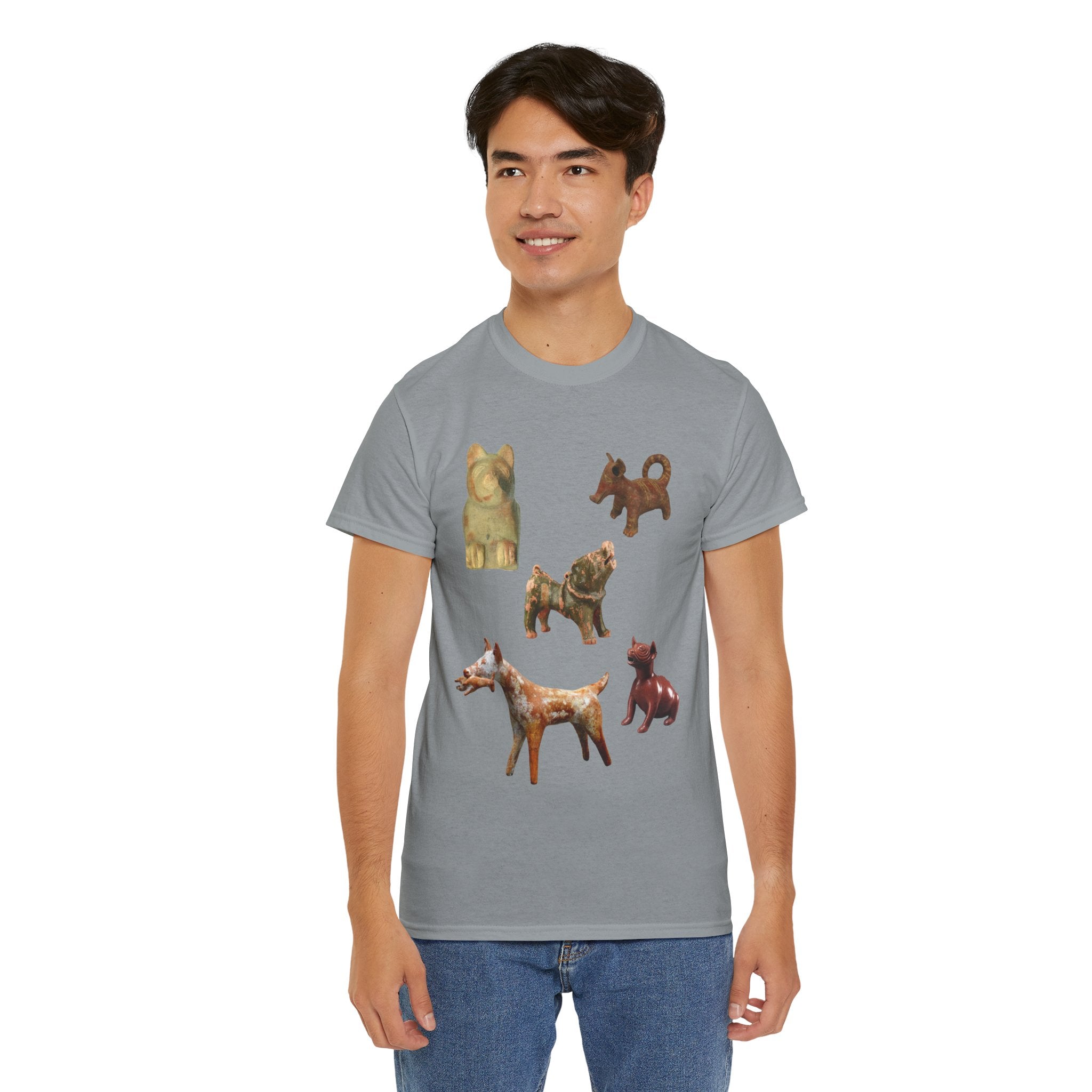 "Dog Statue Party" Unisex Heavy Cotton Tee