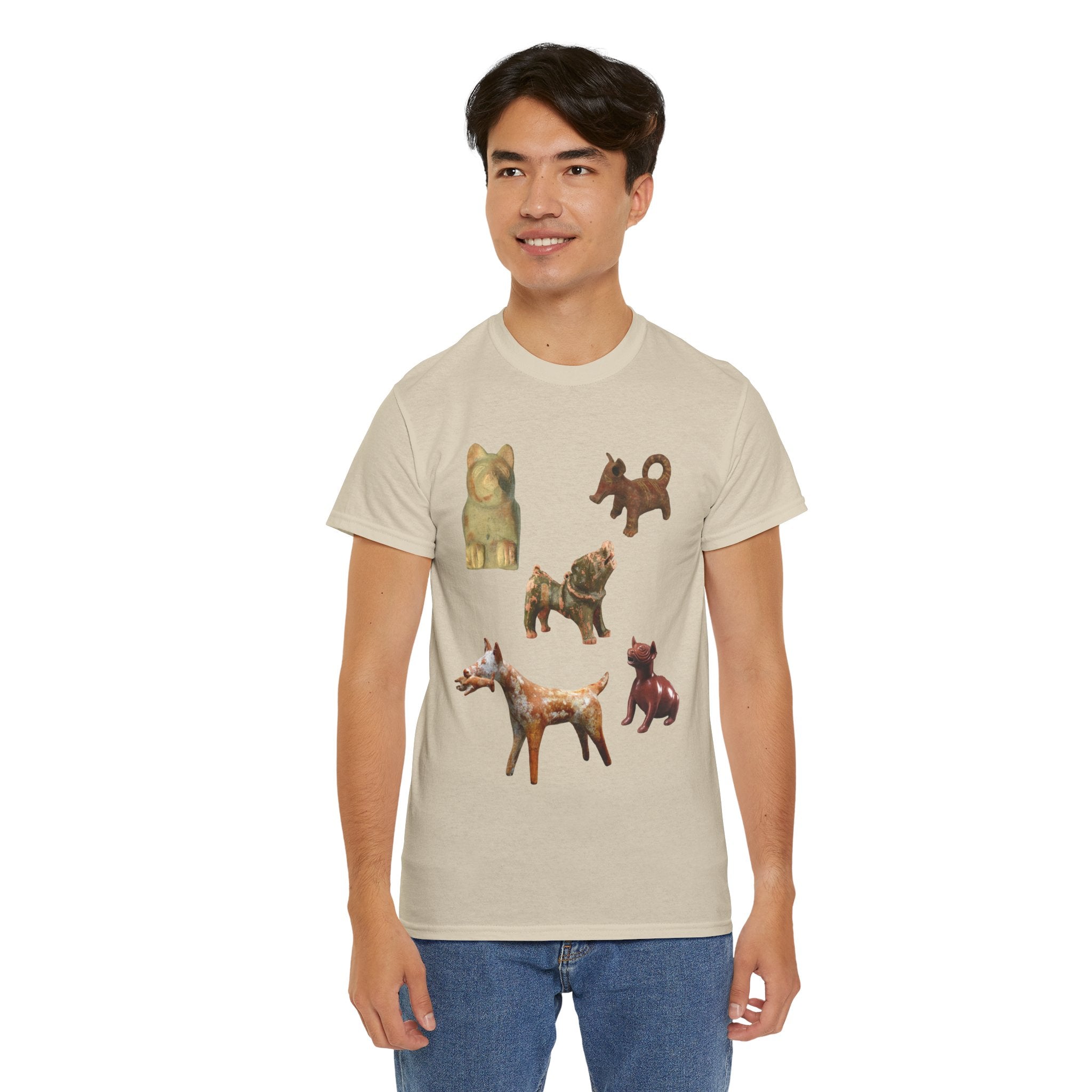 "Dog Statue Party" Unisex Heavy Cotton Tee