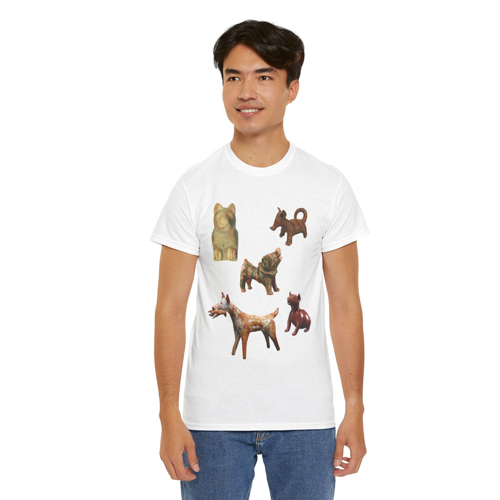 "Dog Statue Party" Unisex Heavy Cotton Tee